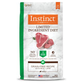 Instinct Limited Ingredient Diet lamb kibble close-up showing simple, protein-focused recipe for sensitive dogs.