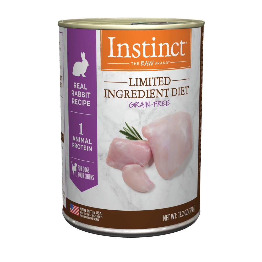 Instinct limited ingredient rabbit can: simple single-protein recipe for sensitivities.