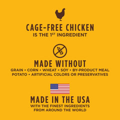 Instinct Original cage-free chicken protein source supports quality nutrition.