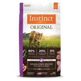 Instinct Original Real Rabbit bag highlighting high-protein recipe for healthy energy.