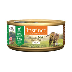 Instinct Original Lamb canned cat food 12-pack, 5.5 oz cans for grain-free meals.