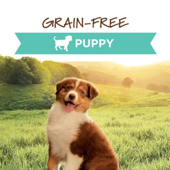 Instinct Original Puppy pate texture shown for easy-to-chew grain-free formula.