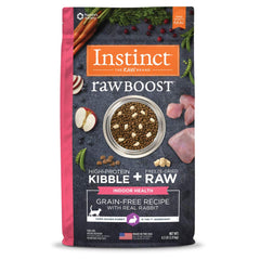 Instinct Raw Boost indoor health bag with grain-free kibble supports indoor cat nutrition.