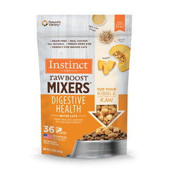 Instinct Raw Boost Mixers chicken toppers served in a bowl for digestive balance