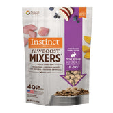 Instinct Raw Boost Mixers farm-raised rabbit bag highlights wholesome protein for meals.