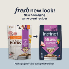 Instinct Raw Boost Mixers ingredient close-up of fruits and vegetables for natural support.