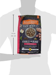 Instinct Raw Boost real rabbit first ingredient closeup signals quality protein.