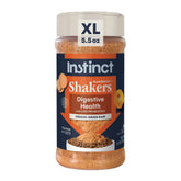 Instinct Raw Boost Shakers bottle showcases grain-free chicken nutrition for gut health