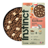 Instinct RawBoost kibble in a bowl, a potential lean muscle support for active dogs