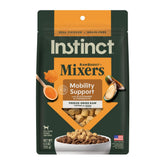 Instinct RawBoost Mobility toppers shown in bag for joint support and flavor.