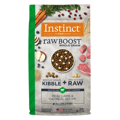 Instinct RawBoost real-lamb ingredients highlighted for protein-rich meals