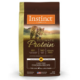 Instinct Ultimate Protein bag front view, grain-free formula for lean muscle.