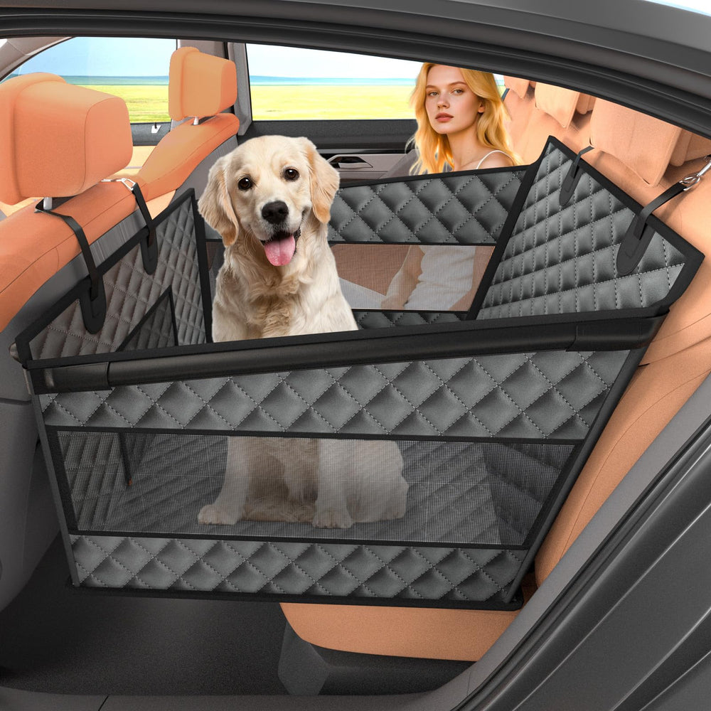 Instraella large dog car seat shows back-seat extension for extra space