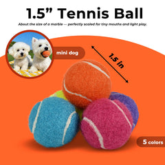 INSUM 1.5-inch mini tennis ball in blue, durable soft material