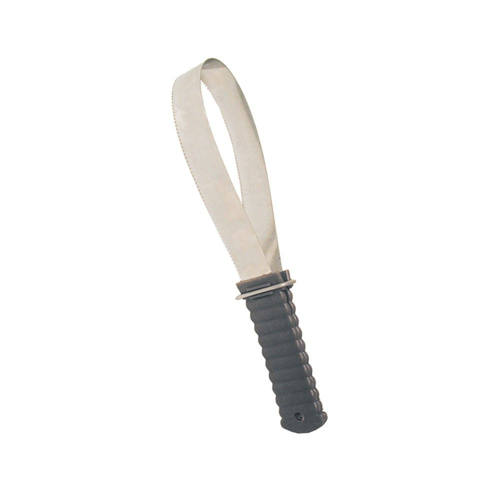 Intrepid International metal shedding blade with ergonomic grip for efficient grooming.