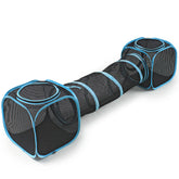 INTURN cat furniture tent in a living room for indoor play and safe exploration.