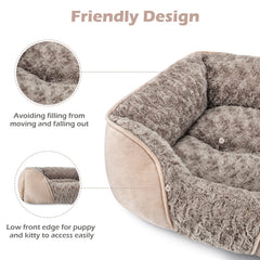 Inside view highlights plush pillow and cushioned support.