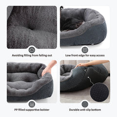 INVENHO dog bed anti-slip bottom keeps it steady.