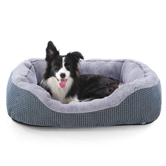 INVENHO dog bed medium front view showing raised sides for comfort