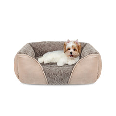 INVENHO rectangle dog bed with plush surface for calm, supported naps