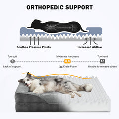 INVENHO dog bed with removable washable cover for easy cleaning.