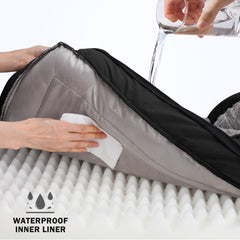 INVENHO dog bed features waterproof lining to protect the foam from spills.