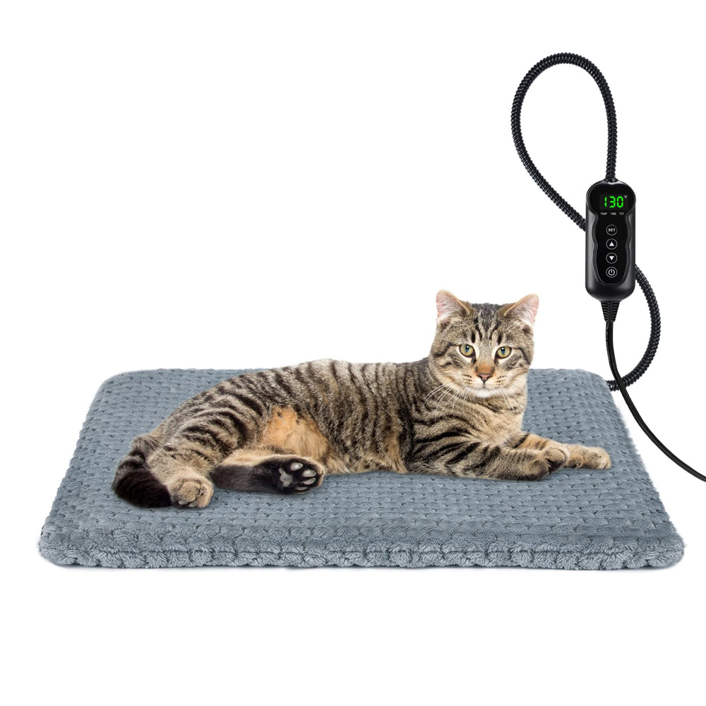INVENHO heated cat bed cover closeup highlighting chew-safe design and cozy warmth.