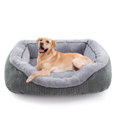 INVENHO large dog bed with rectangle soft plush top for cozy lounging
