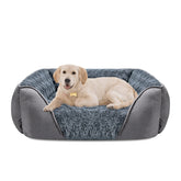 INVENHO large dog bed with rectangular profile provides secure head and neck support