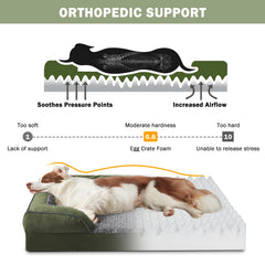 INVENHO large dog bed with washable cover for easy cleaning after adventures.