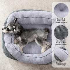 INVENHO bed with side bolsters highlights added head support for calming naps.
