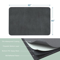 INVENHO non-slip bottom keeps pad in place on floors or beds
