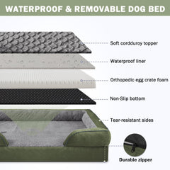 INVENHO non-slip bottom helps keep the bed in place on slick floors.