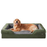 INVENHO orthopedic dog bed with egg-crate foam supports joints.