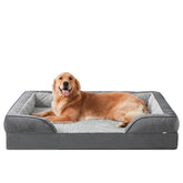 INVENHO large orthopedic dog bed with egg-crate foam for joint support.