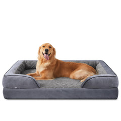 INVENHO XL orthopedic dog bed with egg-crate foam top for joint support and comfort.