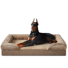 INVENHO orthopedic XXL dog bed front view emphasizes roomy space for larger breeds