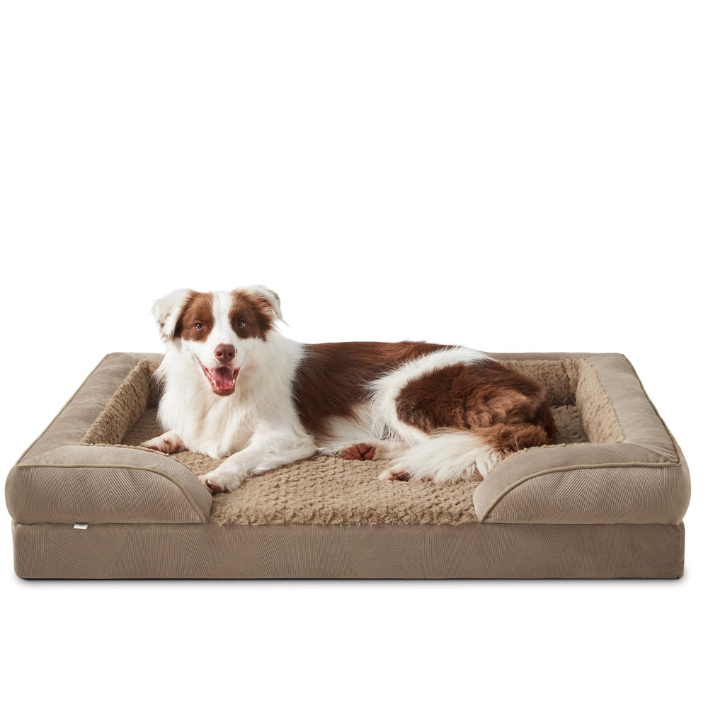 INVENHO orthopedic large dog bed with washable cover for easy cleaning.
