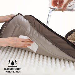 Invenho dog bed removable washable cover with zipper for easy cleaning.