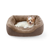 INVENHO orthopedic small dog bed side view shows raised edges for security and comfort.
