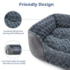 INVENHO X-Large dog bed with thick PP cotton filling cushions the body.