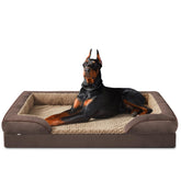 INVENHO XXL egg-crate foam dog bed provides joint-supporting comfort.