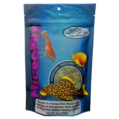 Invert Aquatics Micro Mix spirulina discs support balanced daily nutrition for snails and bottom feeders.