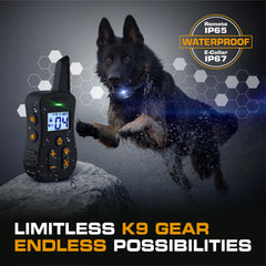 INVIROX Ultra K9 collar IP67 waterproof design for rain and water exposure.