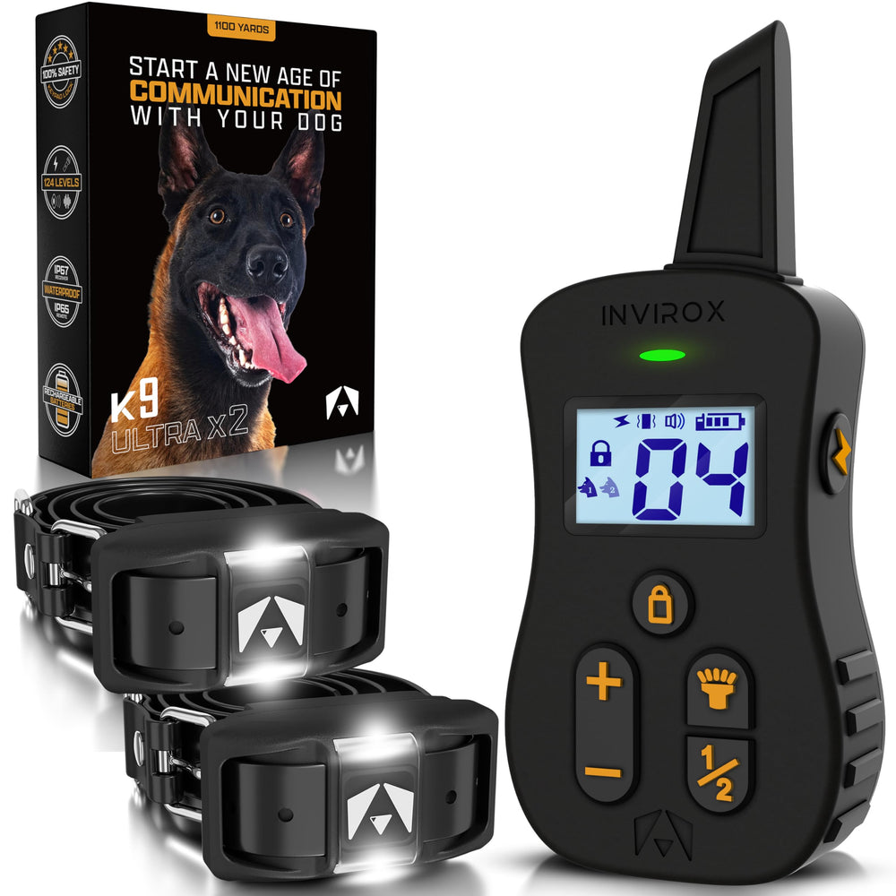 INVIROX Ultra K9 collar remote for precise training with long-range reach.