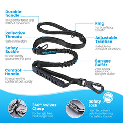 IOKHEIRA padded double handles provide comfort and control during training sessions.