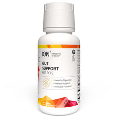 ION* Gut Support for Pets bottle shown; supports digestion and immune health.