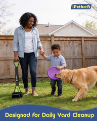 IPetba pooper scooper wide jaw for easy pickup of large waste