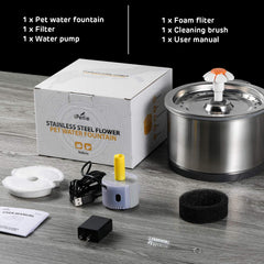 iPettie 4-stage filtration system for fresher water.
