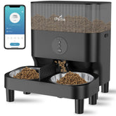 ipettie automatic feeder for two pets with 5L capacity for synchronized meals.